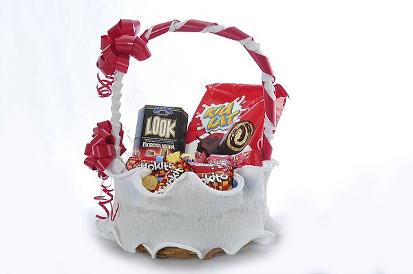 Mini Cesta Chocolate Redonda - Floricultura Mary Clar Mini Cesta Chocolate Redonda - Floricultura Mary Clar
