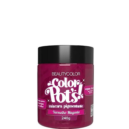 Beautycolor Color Pot's Máscara Pigmentante - Vermelho Magenta 240g