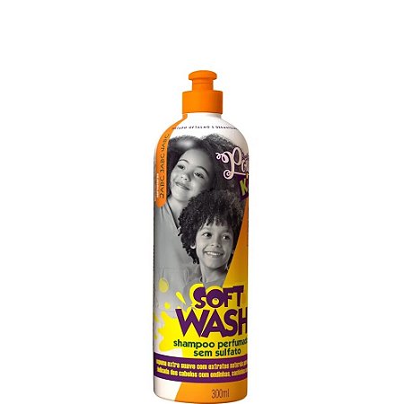 Soul Power Kids Soft Wash Shampoo Perfumado Sem Sulfato Cachos 300ml