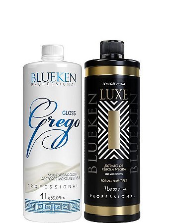 Blueken Progressiva Gloss Grego 1L + Progressiva Luxe 1Litro