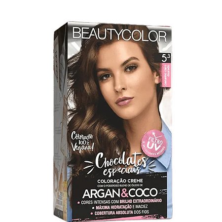 BeautyColor Coloração Permanente Kit 5.3 Castanho Claro Dourado