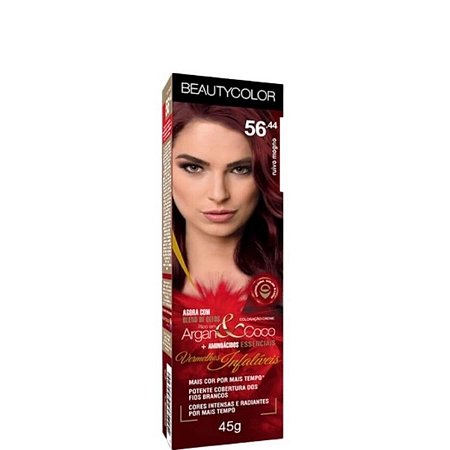 Tinta Beauty Color Coloração 56.44 Ruivo Mogno 45g Individual