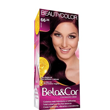 Tinta Beauty Color Kit Bela&Cor Coloração 66.26 Marsala