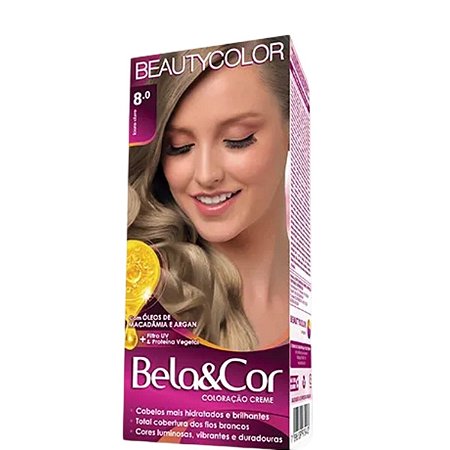 Beautycolor Tinta Bela&Cor Coloração Creme 8.0 Louro Claro