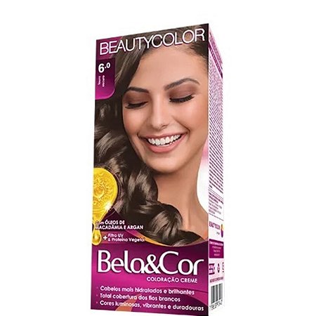 Beauty Colo Bela&Cor Kit Coloração Creme Louro Escuro 6.0