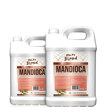Maxy Blend Shampoo e Condicionador Mandioca Ultra Hidratante 5 Litros