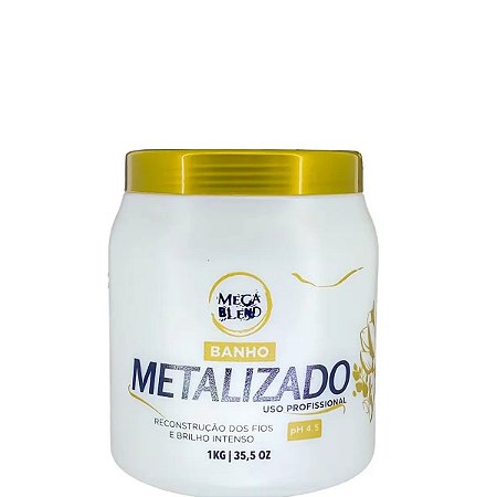 Mega Blend Banho Metalizado Máscara de Reconstrução dos Fios 1kg