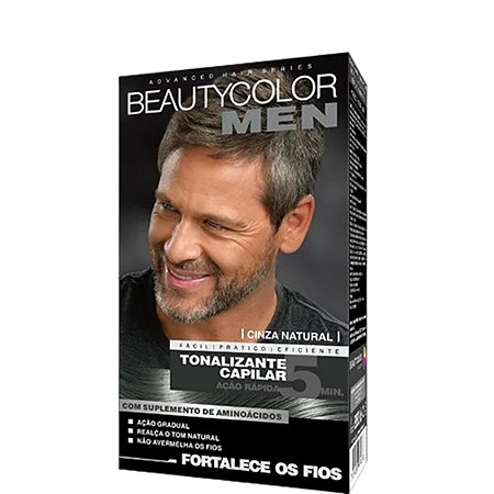 Beautycolor Men Kit Tonalizante Capilar Sem Amônia Cinza Natural