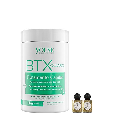 Btx Capilar De Quiabo Youse Sem Formol Tratamento riam 1kg + 2 Óleos