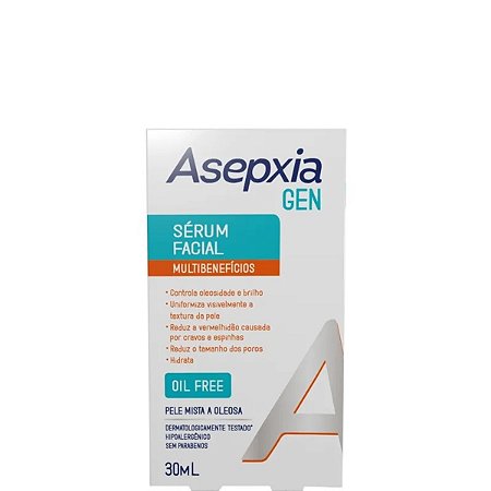Asepxia Gen Sérum Facial Multibenefícios Oil Free 30ml