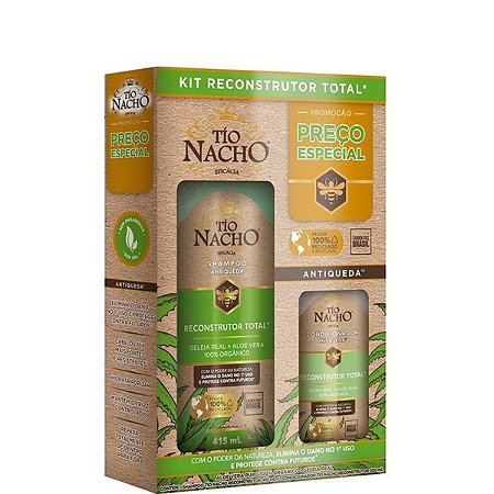 Tío Nacho Antiqueda Kit Reconstrutor Total Shampoo 415ml + Cond 200ml