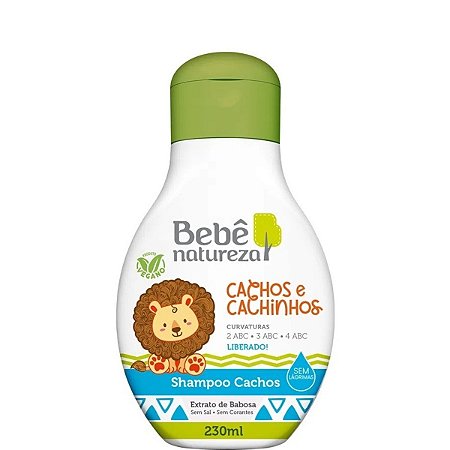 Shampoo Cachos e Cachinhos Bebê Natureza Óleo de Coco 230ml