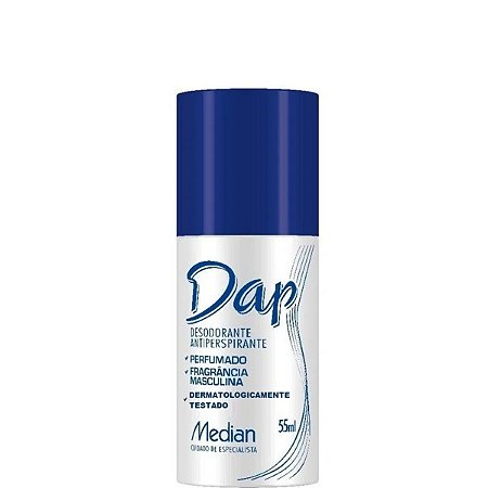 Median Dap Desodorante Antiperspirante Roll On Masculino 55ml