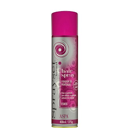 Aspa Sprayset Hair Spray Fixador de Penteado Forte 400ml