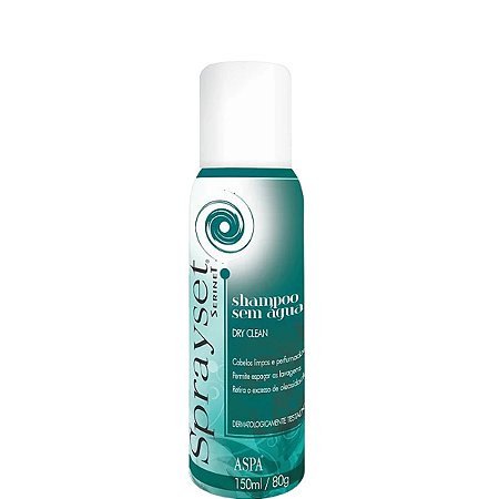 Aspa Sprayset Shampoo Sem Água Seco Dry Clean 150ml
