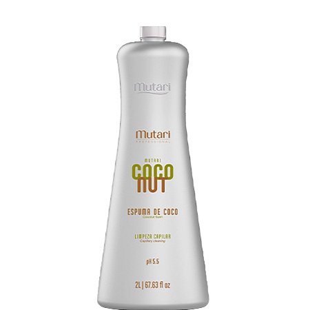 Mutari Coconut Shampoo Espuma Coco Limpeza Capilar 2 Litros
