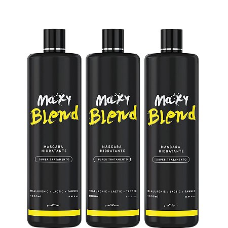 03 Tratamento Para Cabelo Maxy Blend 3x 1 Litro