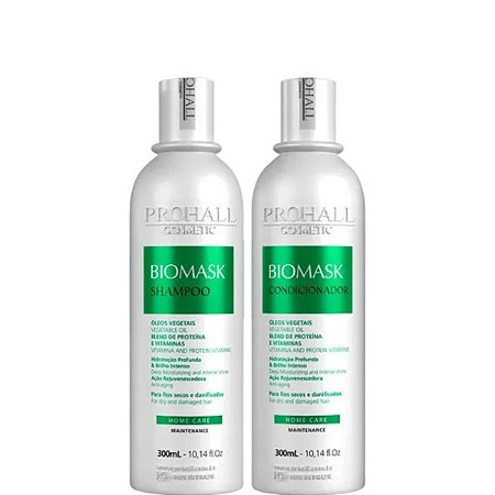 Prohall  Biomask Manutenção Hidratante Shampoo e Condicionador 2x300ml