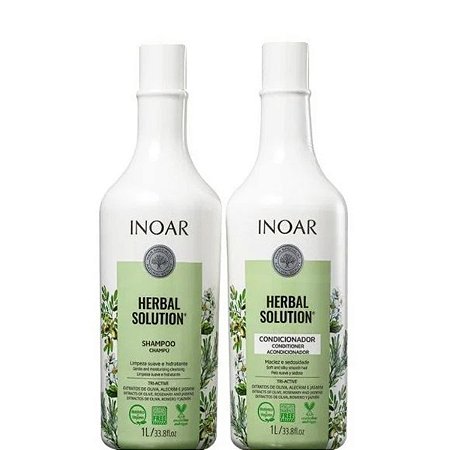 Inoar Herbal Solution Kit Shampoo e Condicionador 2x1litro