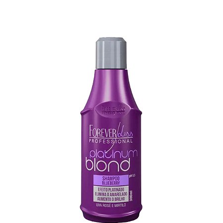 Forever Liss Platinum Blond Shampoo Matizador Blueberry 300ml