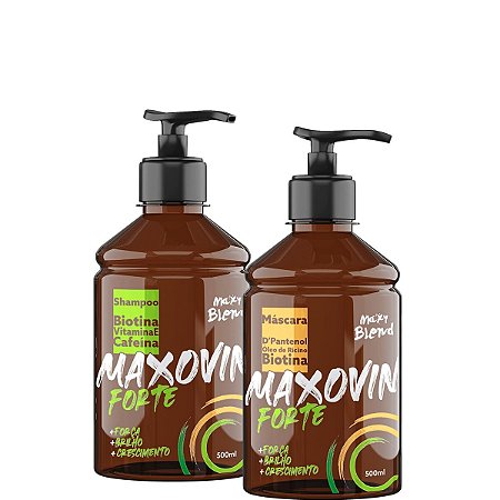 Maxy Blend Maxovin Forte Estimula Crescimento Shampoo e Máscara 2x500ml