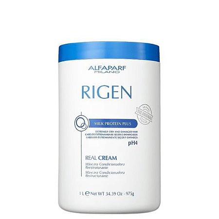 Alfaparf Rigen Milk Protein Plus Real Cream Máscara Condicionadora 975g