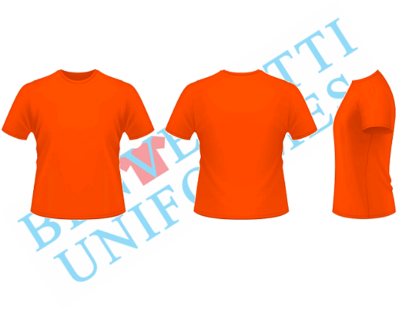Camiseta 100% Algodão - Laranja