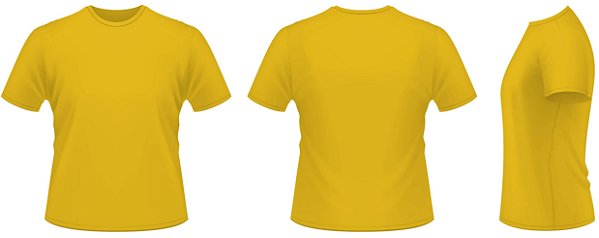 Camiseta 100% Algodão - Amarela - Uniformes Benvenutti