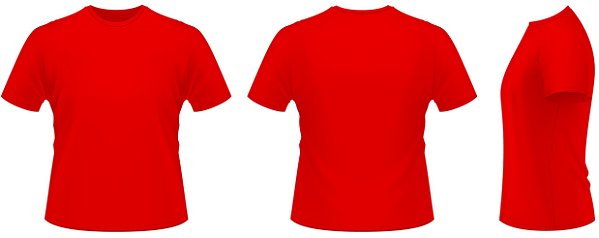 Camiseta 100% Algodão - Vermelha - Uniformes Benvenutti