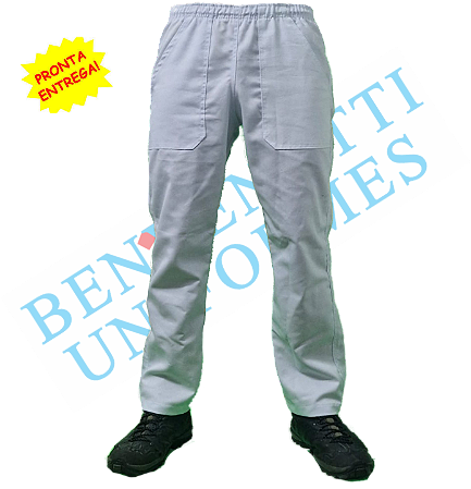 Calça brim branca 100% elástico
