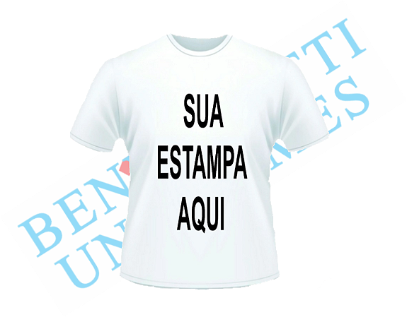 Camiseta 100% algodão - Branca - PERSONALIZADA