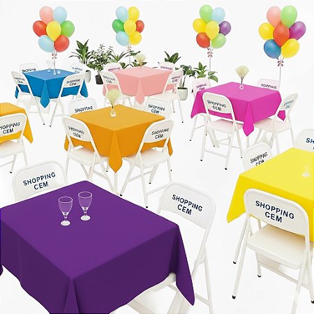 Kit 5 Toalhas de Mesa  de TNT 1,40m x 1,40m – Festa Infantil