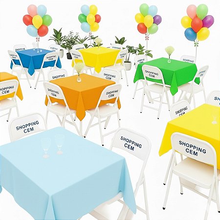 Toalha de Mesa de TNT 1,20m x 1,40m Para Festa de Aniversário  - Infantil - Retangular Colorida