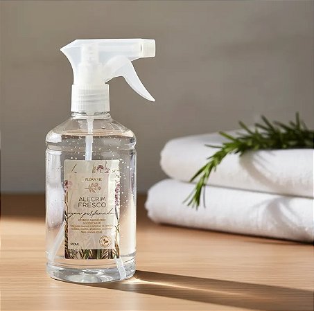 Água Perfumada Facilitador Para Passar Roupas e Perfumar Ambientes Alecrim Fresco 500ML