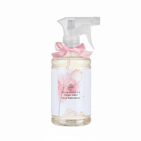 Água Perfumada Facilitador Para Passar Roupas e Perfumar Ambientes Rosa Que Inspira 500ML
