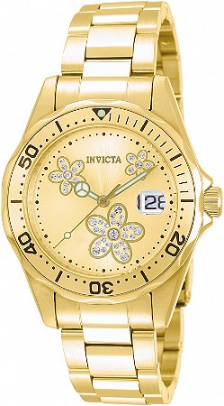 Relógio Feminino Invicta Angel 12508 Quartzo 38mm Dourado