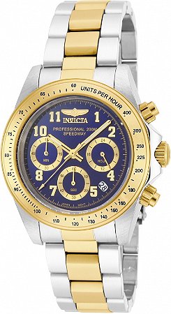 Relógio Invicta Speedway 17028 Quartzo 39mm Prateado e Dourado