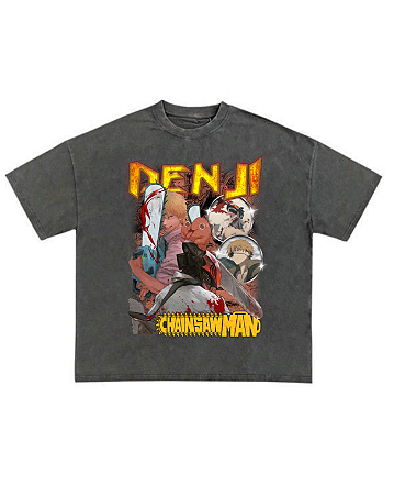 camiseta StreetWear Oversized Denji Chainsaw Man