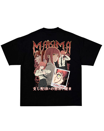 camiseta StreetWear Oversized  makima chainsaw man
