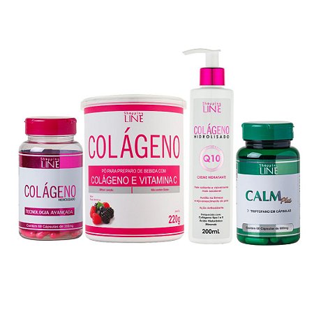 Kit Colageno Hidrolisado com Vitamina C e Q10 + Calm Plus