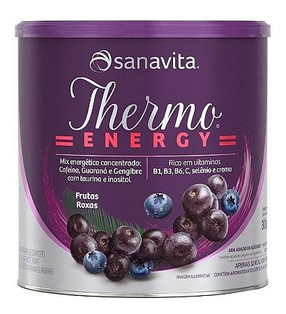 Thermo Energy Sanavita Termogenico Sabor Frutas Roxas - 300g