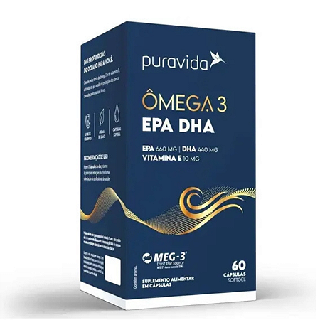 Ômega 3 60caps Concentrado Mega Dha Plus 1000mg Meg-3