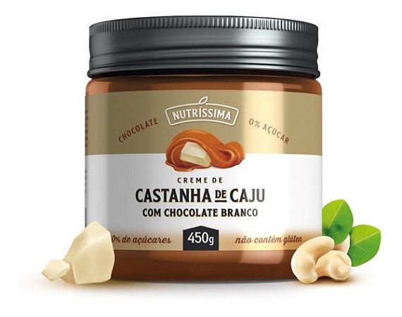 Nutrissima Creme Castanha De Caju Com Chocolate  Branco 450g