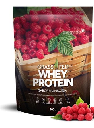 Whey Protein Puravida Grassfed 900g Framboesa, Pura Vida