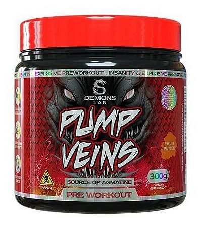 Pump Veins 300g Demons Lab Pré Treino Aakg+alanina +creatina