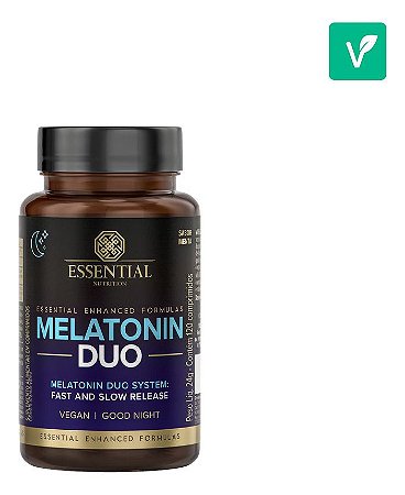 Essential Melatonina Duo - 120 Comprimidos Sabor Menta