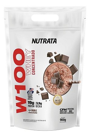 Whey Protein Concentrado W100 Nutrata 900g Refil - Original