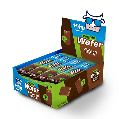 Mais Mu Wafer Vegetal +mu Display 12 Un. Wafer Vegano