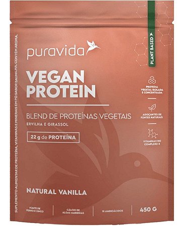 Vegan Protein Puravida Blend De Proteínas Vegetais 450g