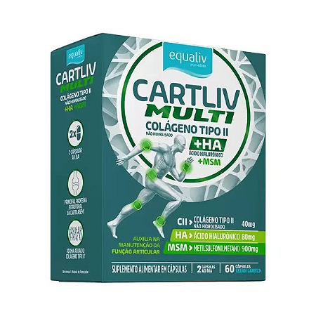 Equaliv Cartliv Mult Com Acido Hialuronico - 60 Caps